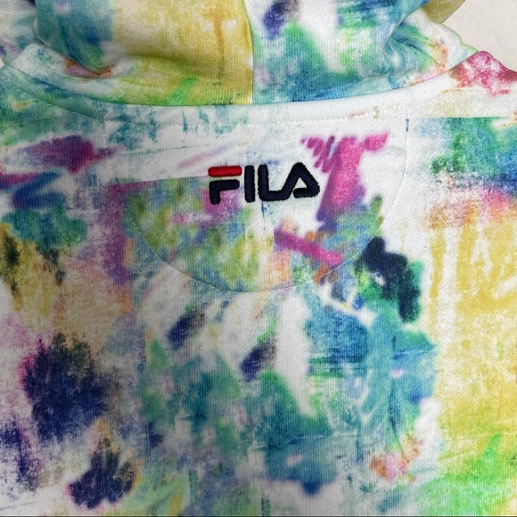 FILA Tie Breaker Tie Dye Pullover Hoodie Size XL - Picture 10 of 12